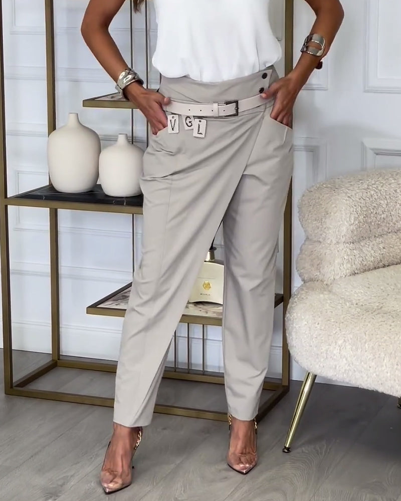 Cora™ - Patchwork Pants with Belt